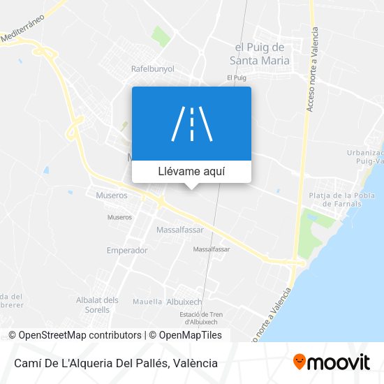 Mapa Camí De L'Alqueria Del Pallés