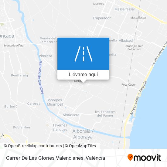Mapa Carrer De Les Glories Valencianes