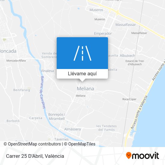 Mapa Carrer 25 D'Abril