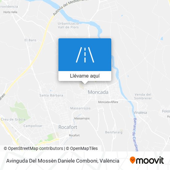 Mapa Avinguda Del Mossèn Daniele Comboni