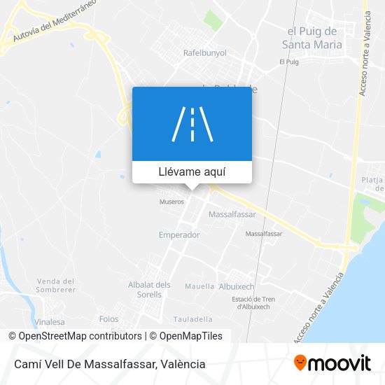 Mapa Camí Vell De Massalfassar