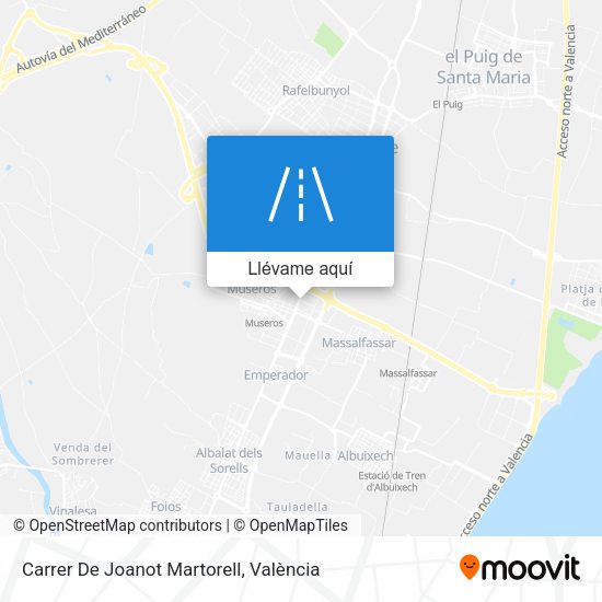 Mapa Carrer De Joanot Martorell