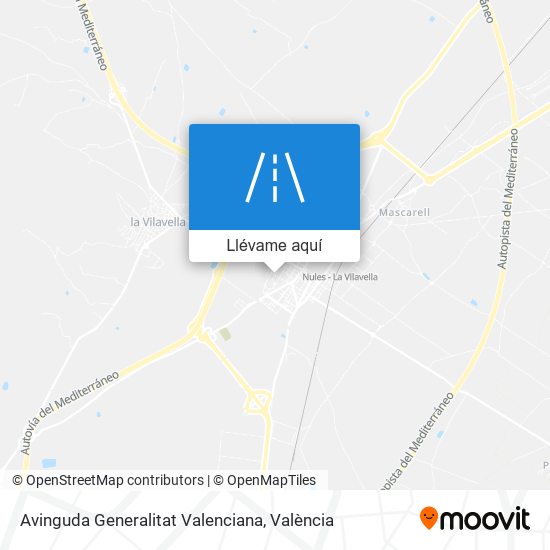 Mapa Avinguda Generalitat Valenciana