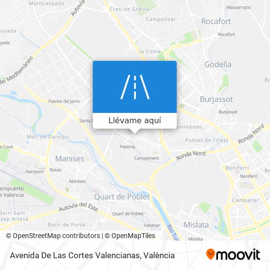 Mapa Avenida De Las Cortes Valencianas