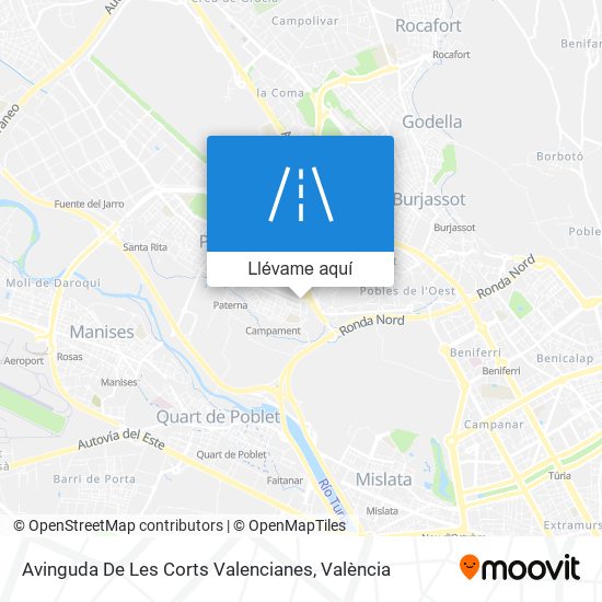 Mapa Avinguda De Les Corts Valencianes