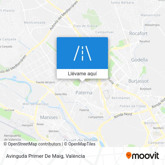 Mapa Avinguda Primer De Maig