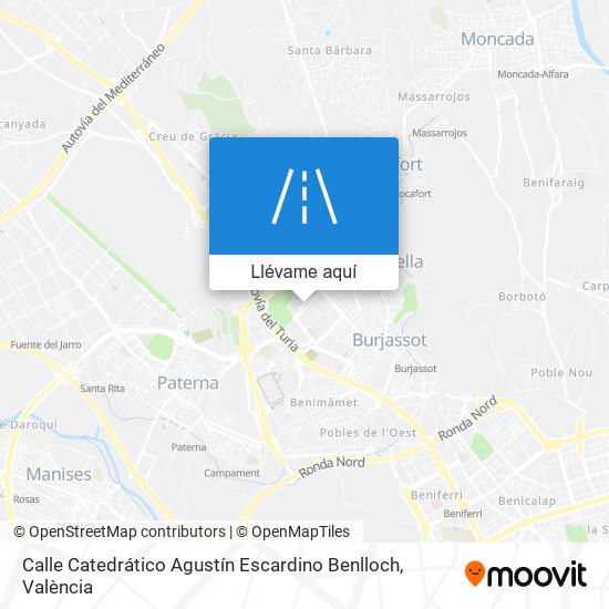 Mapa Calle Catedrático Agustín Escardino Benlloch