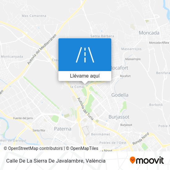 Mapa Calle De La Sierra De Javalambre