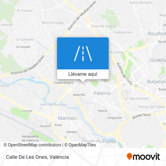 Mapa Calle De Les Ones