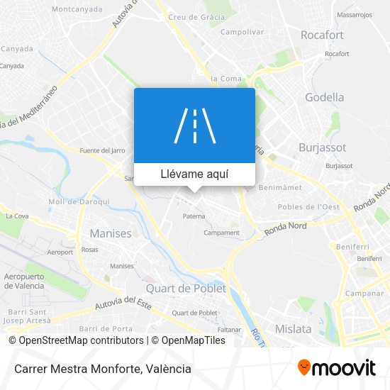 Mapa Carrer Mestra Monforte