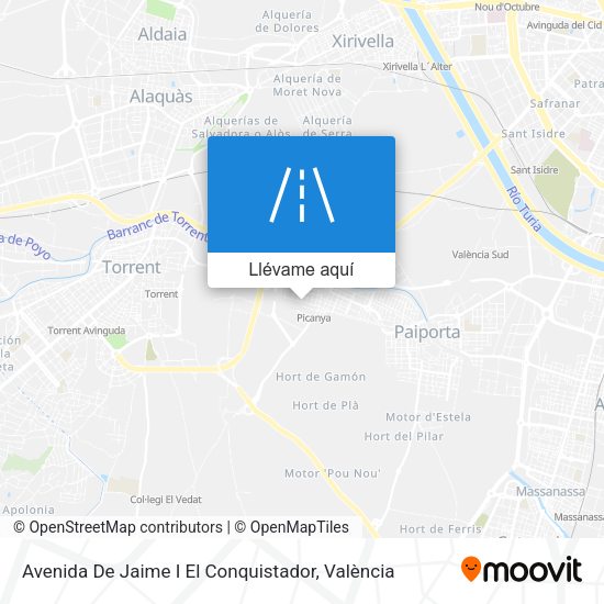 Mapa Avenida De Jaime I El Conquistador