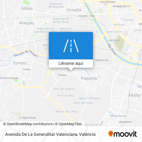 Mapa Avenida De La Generalitat Valenciana