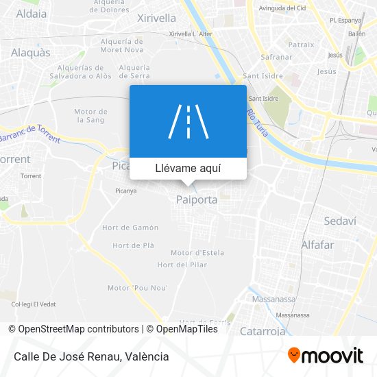 Mapa Calle De José Renau