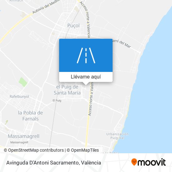 Mapa Avinguda D'Antoni Sacramento