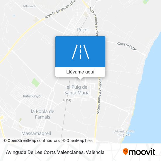 Mapa Avinguda De Les Corts Valencianes