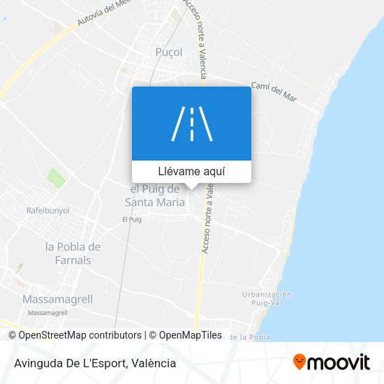 Mapa Avinguda De L'Esport