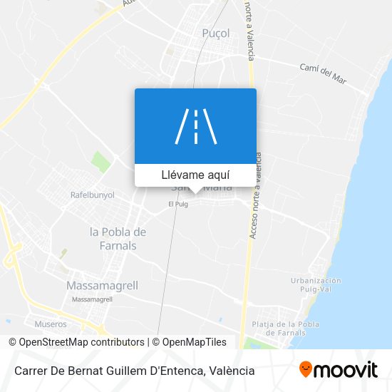 Mapa Carrer De Bernat Guillem D'Entenca