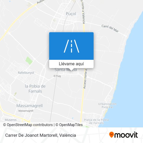 Mapa Carrer De Joanot Martorell