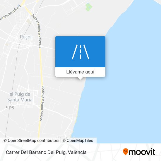 Mapa Carrer Del Barranc Del Puig