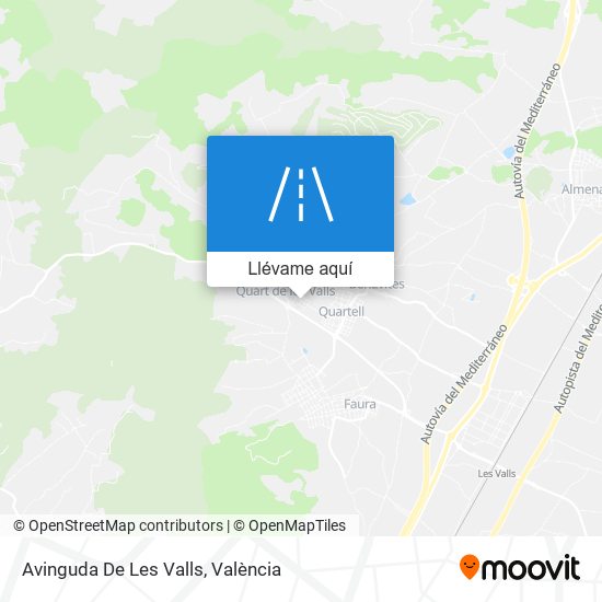 Mapa Avinguda De Les Valls