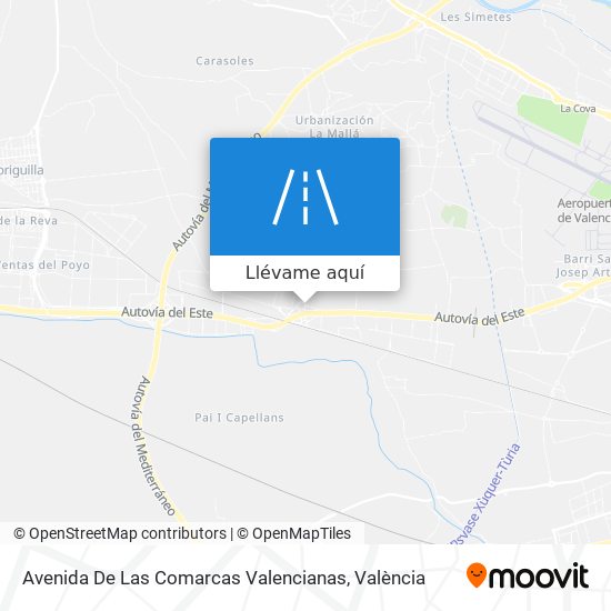 Mapa Avenida De Las Comarcas Valencianas