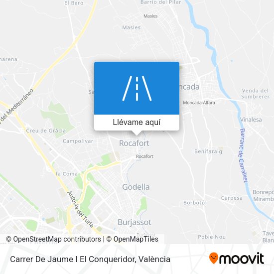 Mapa Carrer De Jaume I El Conqueridor