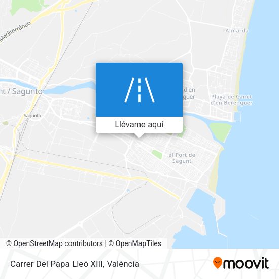 Mapa Carrer Del Papa Lleó XIII