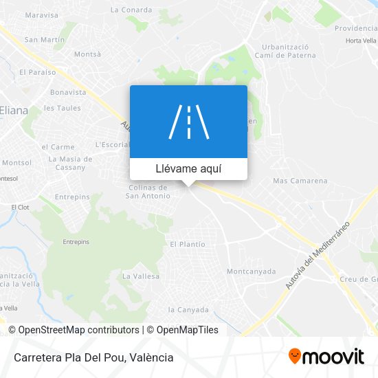 Mapa Carretera Pla Del Pou