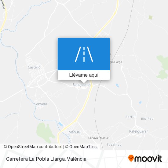 Mapa Carretera La Pobla Llarga