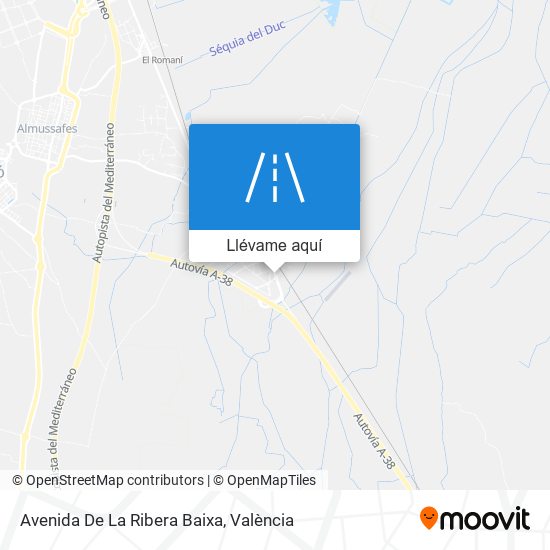 Mapa Avenida De La Ribera Baixa