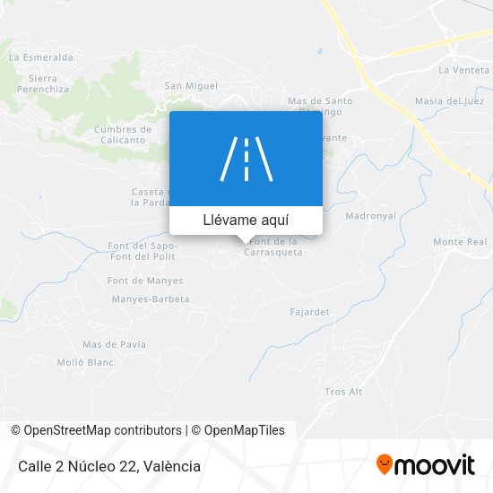 Mapa Calle 2 Núcleo 22