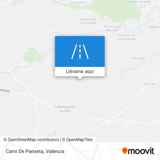 Mapa Camí De Panxeta