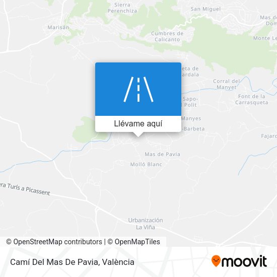 Mapa Camí Del Mas De Pavia