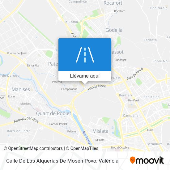Mapa Calle De Las Alquerías De Mosén Povo