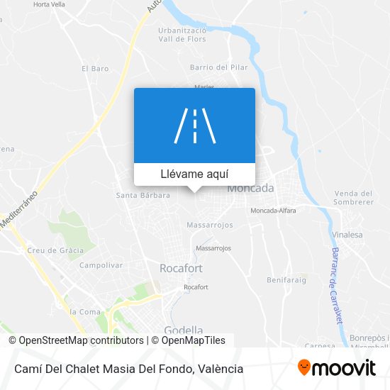 Mapa Camí Del Chalet Masia Del Fondo