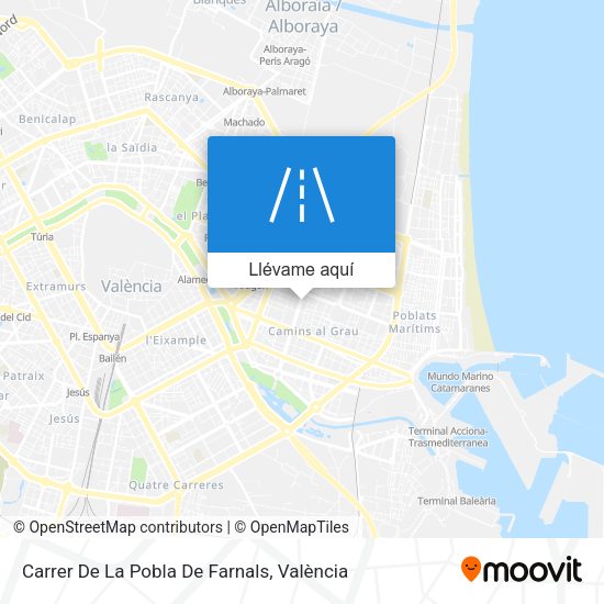 Mapa Carrer De La Pobla De Farnals