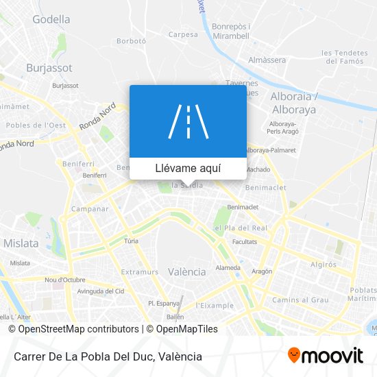 Mapa Carrer De La Pobla Del Duc