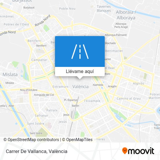 Mapa Carrer De Vallanca