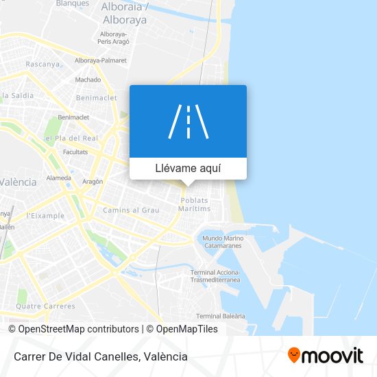 Mapa Carrer De Vidal Canelles