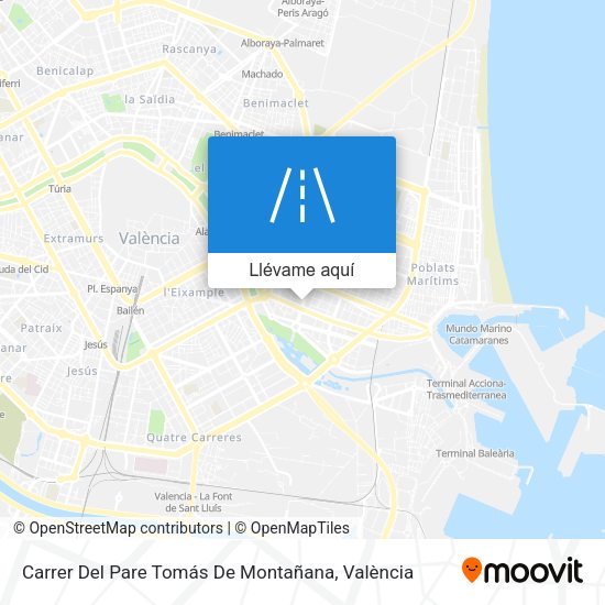 Mapa Carrer Del Pare Tomás De Montañana