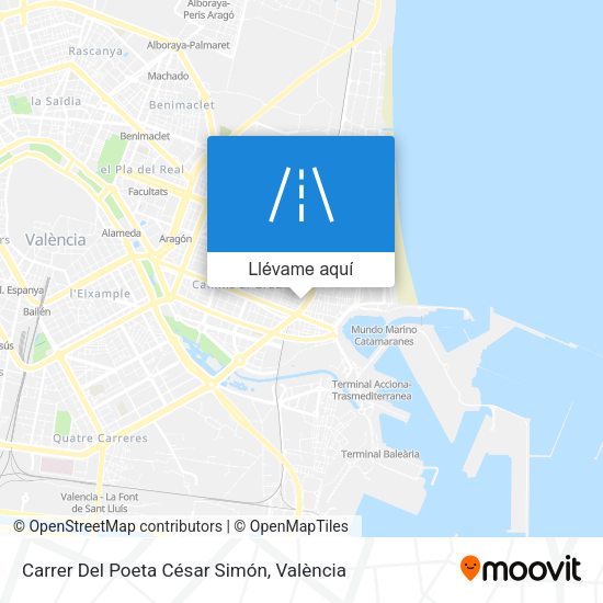 Mapa Carrer Del Poeta César Simón