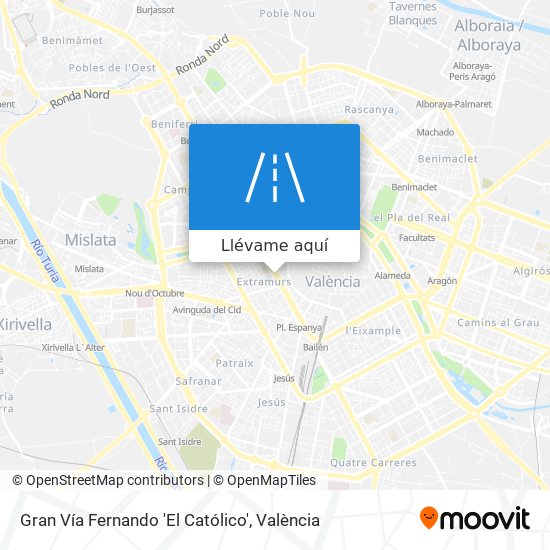 Mapa Gran Vía Fernando 'El Católico'