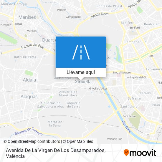Mapa Avenida De La Virgen De Los Desamparados