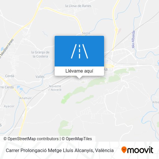 Mapa Carrer Prolongació Metge Lluís Alcanyís