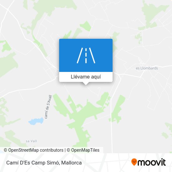 Mapa Camí D'Es Camp Simó