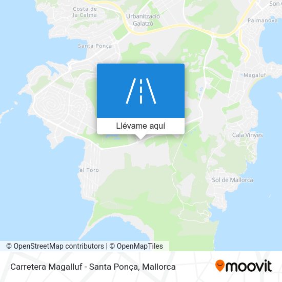 Mapa Carretera Magalluf - Santa Ponça