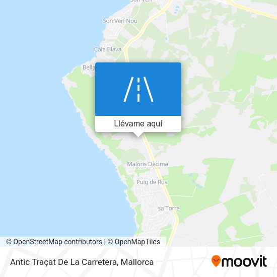 Mapa Antic Traçat De La Carretera