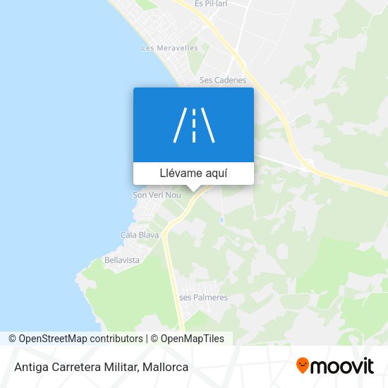 Mapa Antiga Carretera Militar