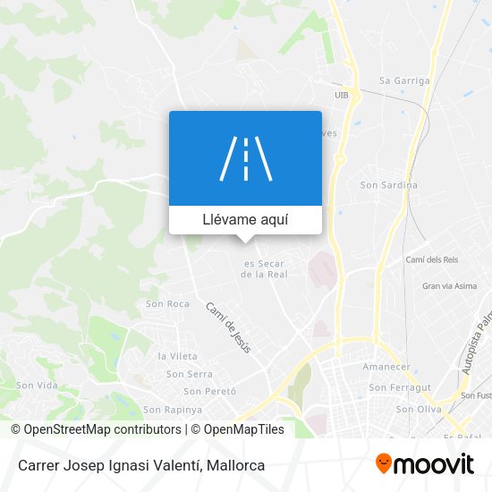 Mapa Carrer Josep Ignasi Valentí