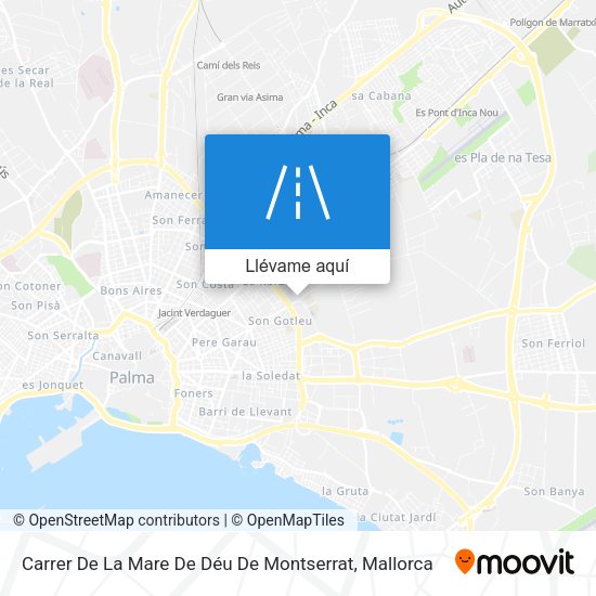 Mapa Carrer De La Mare De Déu De Montserrat